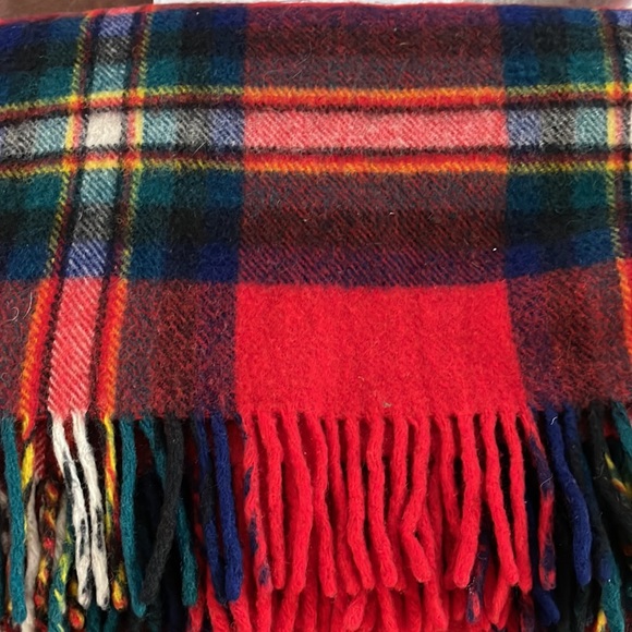 Wool Stadium Blanket Throw Red Plaid 43"x52" Vintage Preppy - Picture 2 of 5